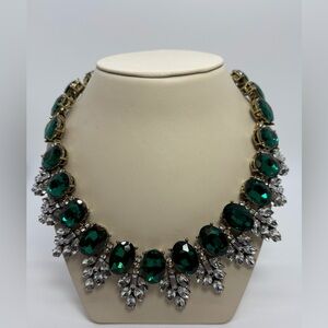 Emerald Crystal Statement Necklace